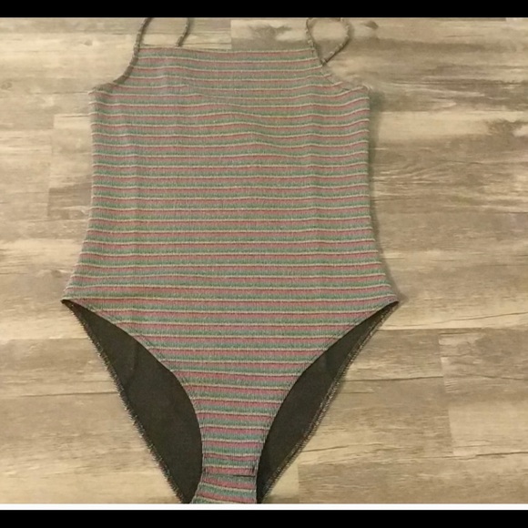 Topshop Rainbow glitter bodysuit - Picture 2 of 8